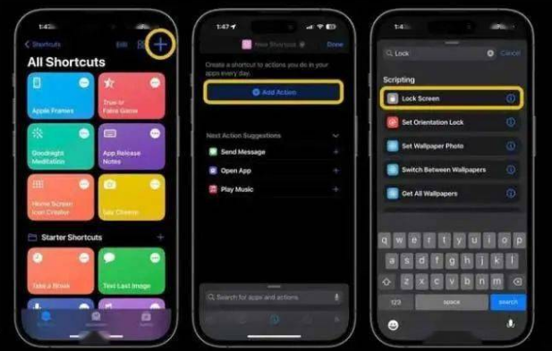 琼中苹果14锁屏维修店分享iPhone14升级iOS16.4后如何创建锁屏快捷方式 