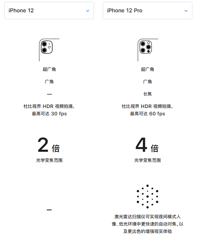 琼中苹果手机维修分享苹果 iPhone 12 与 iPhone 12 Pro 选哪款 